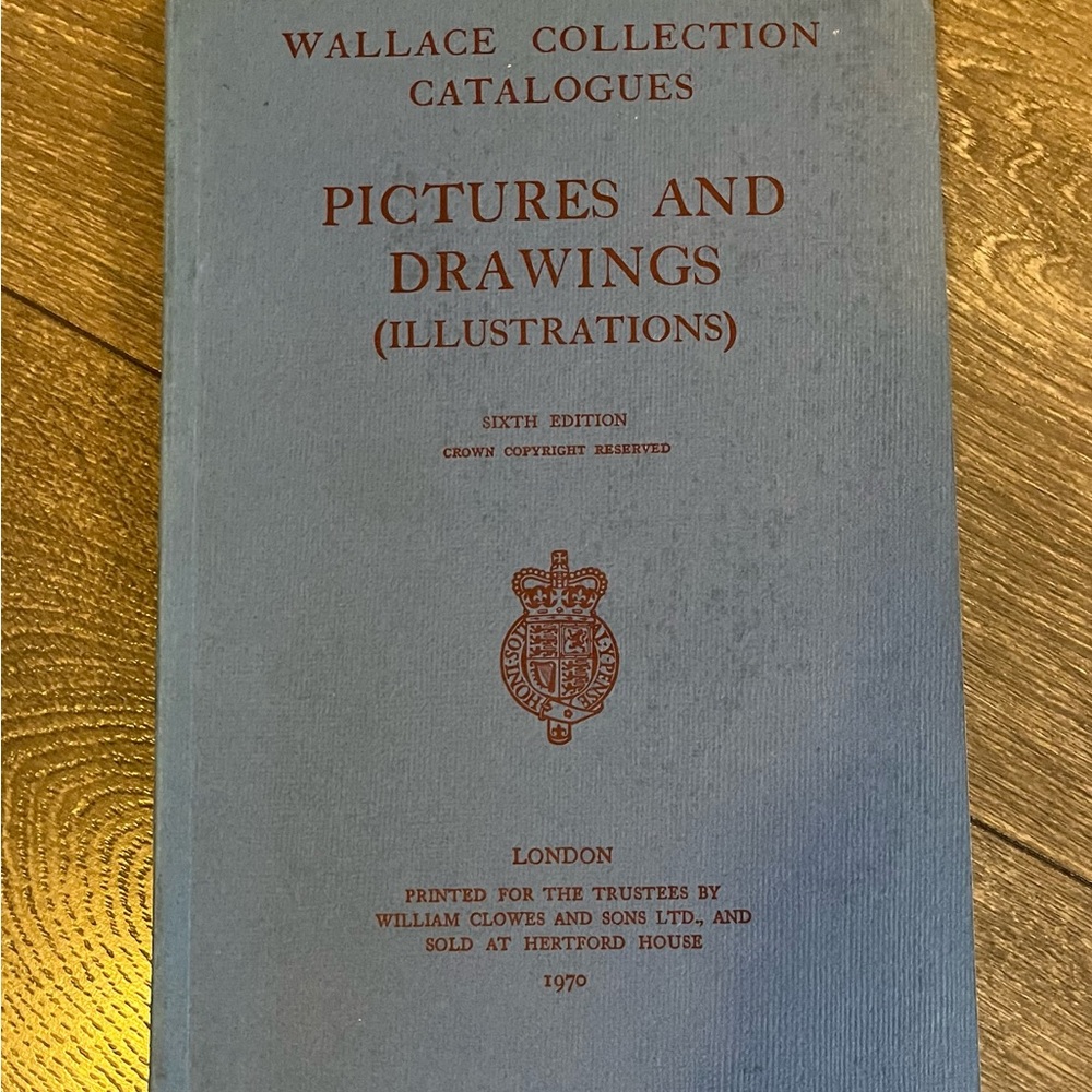3/$25 .. Wallace Collection Catalogue Pictures and Drawings (Illustrations) 1970